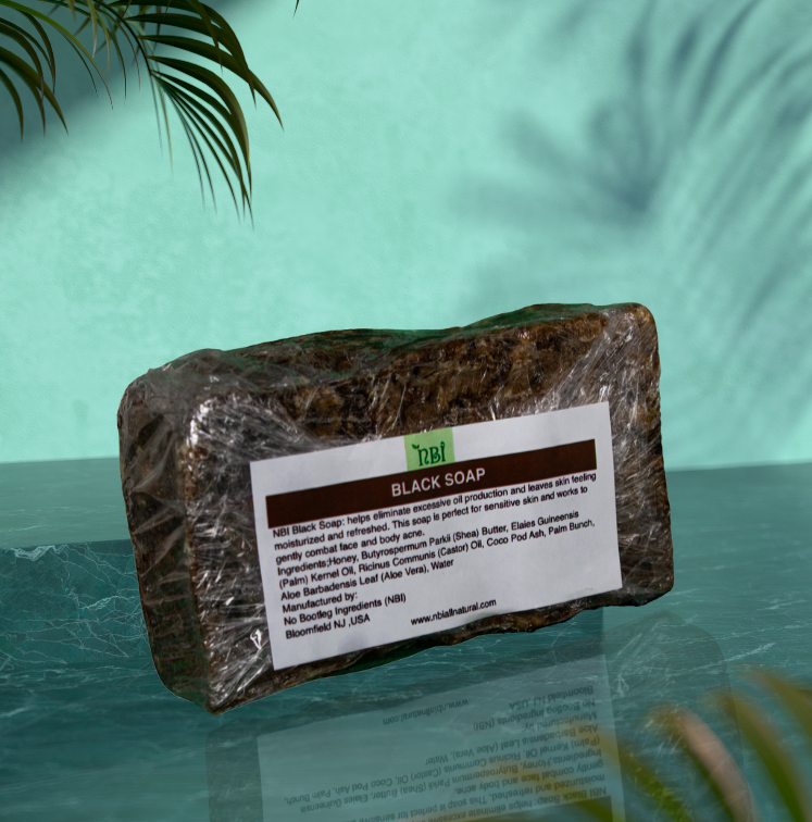 Handmade Black Body Soap with a Blend of Oils, Vitamins and Jamaican Black Castor Oil - NBI All Natural